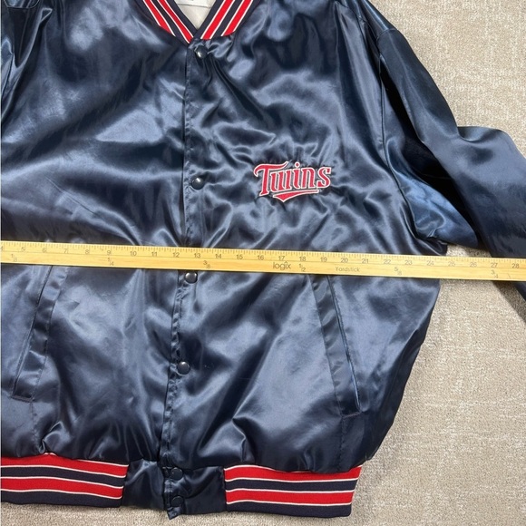 Vintage Swingster Satin Twins Button Down Made In USA Blue Jacket Mens XL - Picture 6 of 11